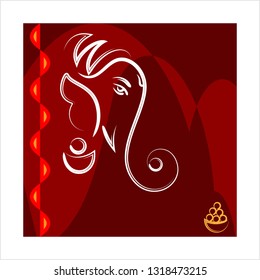 Ganesha The Lord Of Wisdom Design Vector Art Illustration