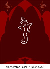Ganesha The Lord Of Wisdom Design Vector Art Illustration