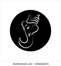 Ganesha The Lord Of Wisdom Design Vector Art Illustration