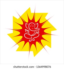 Ganesha El Señor De La Sabiduría Diseño Vector Ilustración De Arte