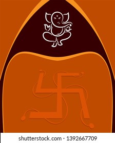 Ganesha O Senhor Da Sabedoria Design Vetor Arte Ilustração