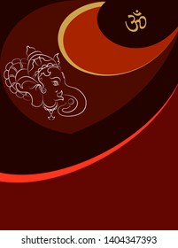 Ganesha El Señor De La Sabiduría Diseño Vector Ilustración De Arte