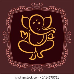 Ganesha The Lord Of Wisdom Design Vector Art Illustration