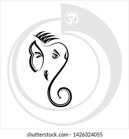 Ganesha The Lord Of Wisdom Design Vector Art Illustration