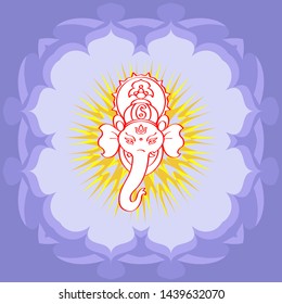 Ganesha The Lord Of Wisdom Design Vector Art Illustration