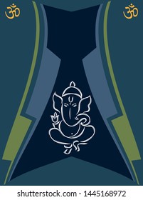 Ganesha The Lord Of Wisdom Design Vector Art Illustration