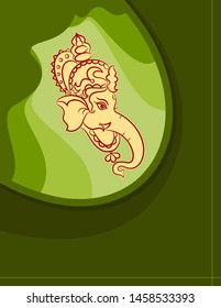Ganesha The Lord Of Wisdom Design. Vector Art Illustration