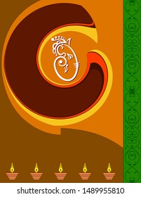 Ganesha The Lord Of Wisdom Design Vector Art Illustration