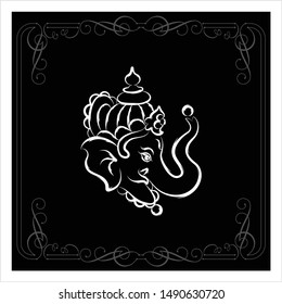 Ganesha The Lord Of Wisdom Design Vector Art Illustration