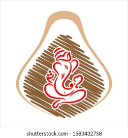 Ganesha El Señor De La Sabiduría Diseño Vector Ilustración De Arte