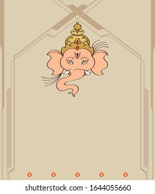 Ganesha The Lord Of Wisdom Design Vector Art Illustration
