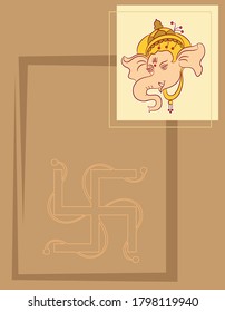 Ganesha The Lord Of Wisdom Design Vector Art Illustration