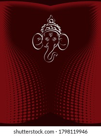 Ganesha The Lord Of Wisdom Design Vector Art Illustration