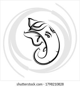 Ganesha, der Herr der Weisheit Design Vektorgrafik Illustration