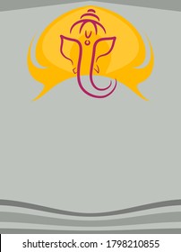 Ganesha The Lord Of Wisdom Design Vector Art Illustration
