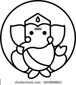 Ganesha The Lord Of Wisdom Design Vector Art Illustration