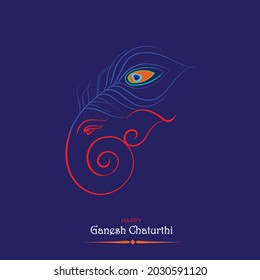Ganesha The Lord Of Wisdom Design Vector colour Art Illustration