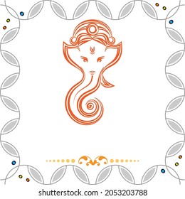 Ganesha The Lord Of Wisdom Design Vector Art Illustration