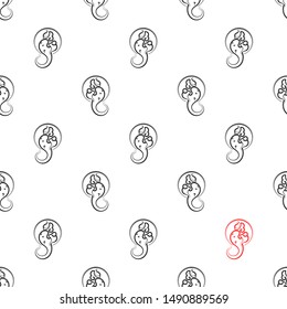Ganesha The Lord Of Wisdom Seamless Pattern Vector Art Illustration