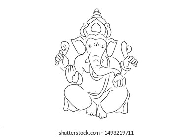 Ganesha The Lord Of Wisdom, Various Design Collection
Gold elegant frame style luxury hand-drawn Vector Illustration.