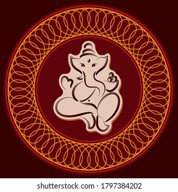 Ganesha The Lord Of Wisdom, Vector Art Illustration