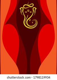 Ganesha The Lord Of Wisdom, Vector Art Illustration