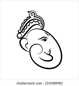 Ganesha The Lord Of Wisdom Vector Art Illustration