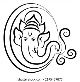 Ganesha The Lord Of Wisdom Vector Art Illustration