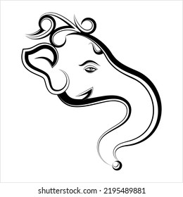 Ganesha The Lord Of Wisdom Vector Art Illustration