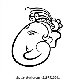 Ganesha The Lord Of Wisdom Vector Art Illustration