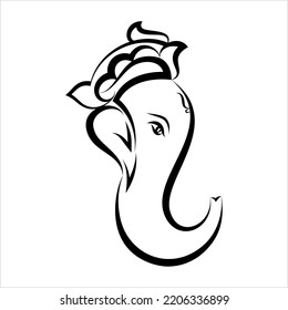 Ganesha The Lord Of Wisdom Vector Art Illustration