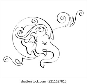 Ganesha The Lord Of Wisdom Vector Art Illustration