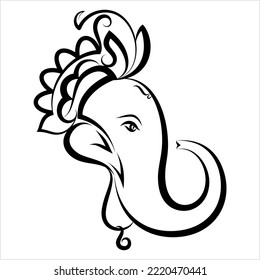 Ganesha The Lord Of Wisdom Vector Art Illustration