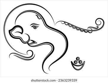 Ganesha The Lord Of Wisdom Vector Art Illustration