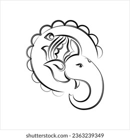 Ganesha The Lord Of Wisdom Vector Art Illustration