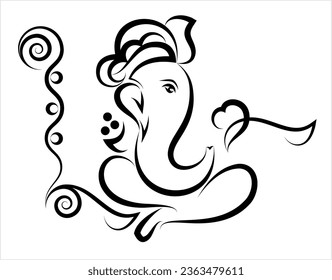 Ganesha The Lord Of Wisdom Vector Art Illustration