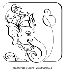Ganesha The Lord Of Wisdom Vector Art Illustration