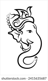 Ganesha The Lord Of Wisdom Vector Art Illustration