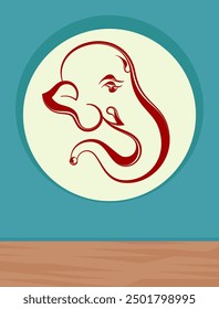 Ganesha The Lord Of Wisdom Vector Art Illustration