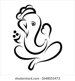 Ganesha O Senhor Da Sabedoria Vetor Arte Ilustração