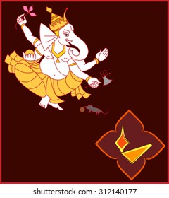 Ganesha The Lord Of Wisdom Vector Art