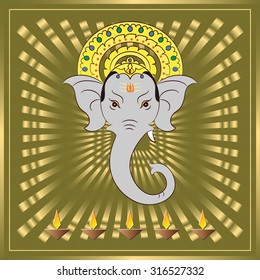 Ganesha The Lord Of Wisdom Vector Art