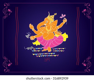 Ganesha The Lord Of Wisdom Vector Art