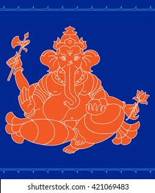 Ganesha The Lord Of Wisdom Vector Art