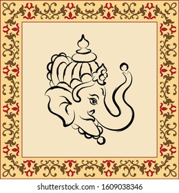 Ganesha The Lord Of Wisdom Vector Illustration