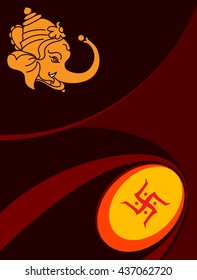 Ganesha Ilustración Del Vector Del Señor De La Sabiduría