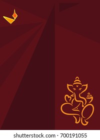 Ganesha Ilustración Del Vector Del Señor De La Sabiduría