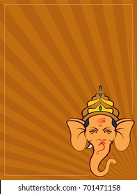 Ganesha The Lord Of Wisdom Vector Illustration