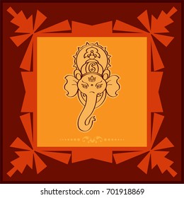 Ganesha Ilustración Del Vector Del Señor De La Sabiduría