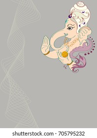Ganesha Ilustración Del Vector Del Señor De La Sabiduría